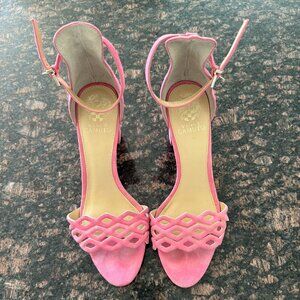Used Bright Pink Vince Camuto Heels in a size 9.5 with a 3 1/2" heel height